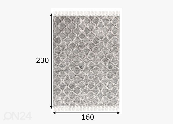 Ковер Tom Tailor Coloured Macrame, 160x230 см естественный размеры