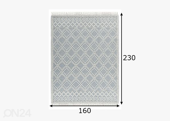 Ковер Tom Tailor Coloured Macrame, 160x230 см синий размеры