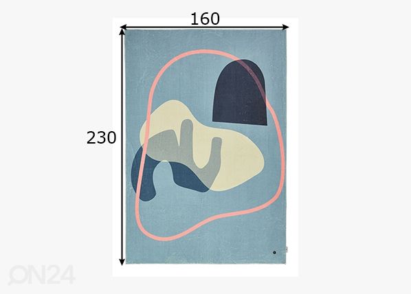 Ковер Tom Tailor Coloured Shapes, 160x230 см синий/ мульти размеры