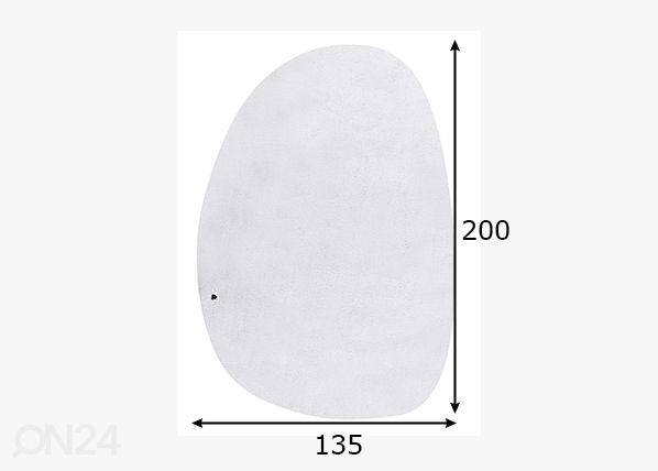 Ковер Tom Tailor Cozy Pebble, 135x200 см белый размеры