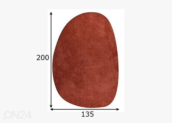 Ковер Tom Tailor Cozy Pebble, 135x200 см ржавчина размеры