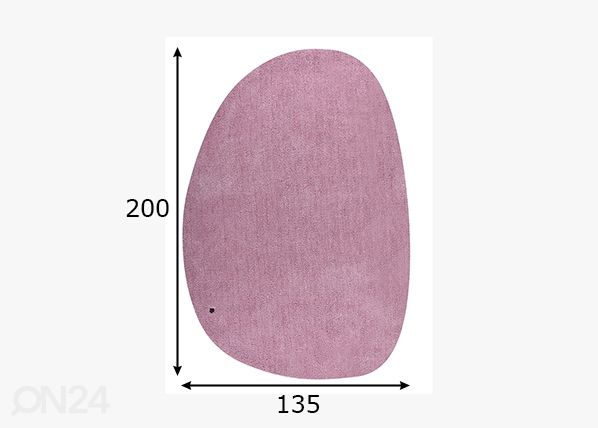 Ковер Tom Tailor Cozy Pebble, 135x200 см розовый размеры
