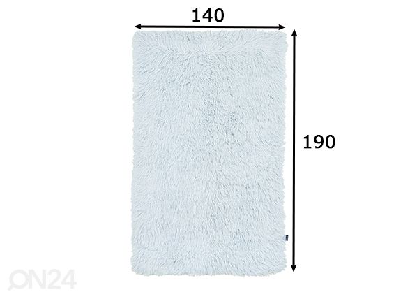 Ковер Tom Tailor Fluffy Uni 140x190 cm, голубой размеры