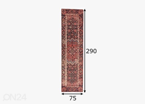 Ковер Tom Tailor Funky Orient Ghom, 75x290 см красный размеры