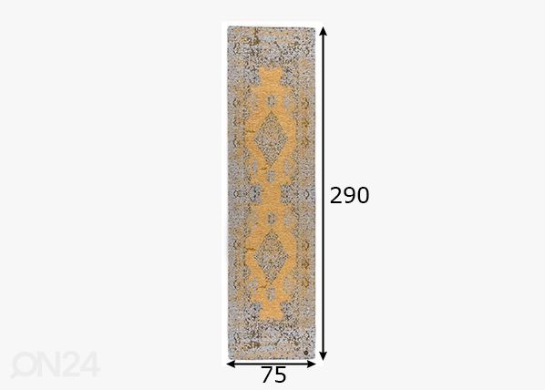Ковер Tom Tailor Funky Orient Kirman, 75x290 см золотой размеры