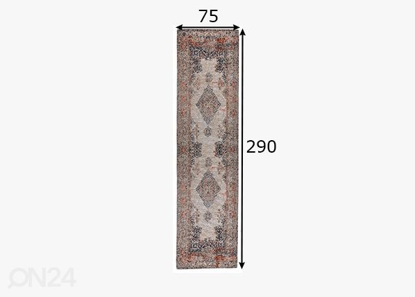 Ковер Tom Tailor Funky Orient Kirman, 75x290 см мульти размеры