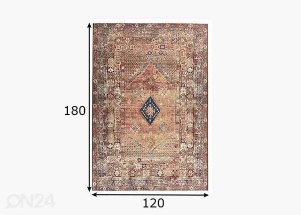 Ковер Tom Tailor Funky Outdoor Orient, 120x180 см ржавчина размеры