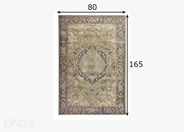 Ковер Tom Tailor Funky Outdoor Orient, 80x165 см зеленый размеры