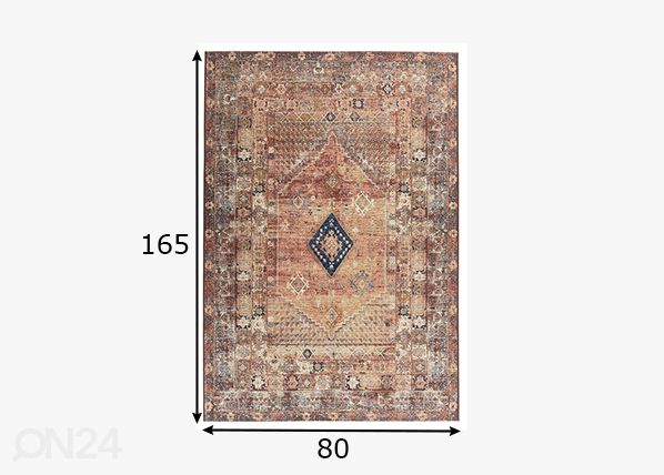 Ковер Tom Tailor Funky Outdoor Orient, 80x165 см ржавчина размеры