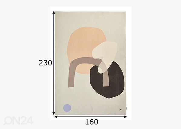 Ковер Tom Tailor Shapes, 160x230 см бежевый/ мульти размеры