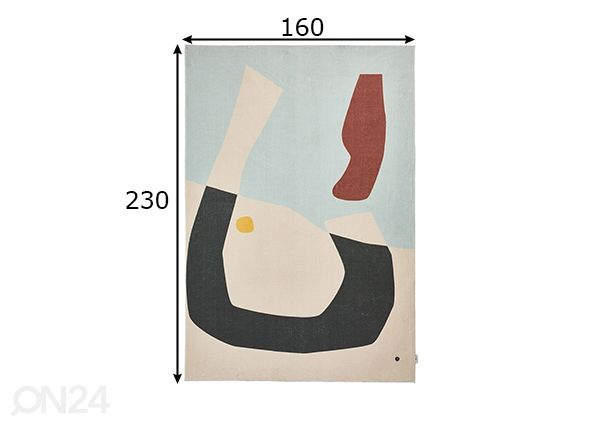 Ковер Tom Tailor Shapes, 160x230 см синий/ мульти размеры