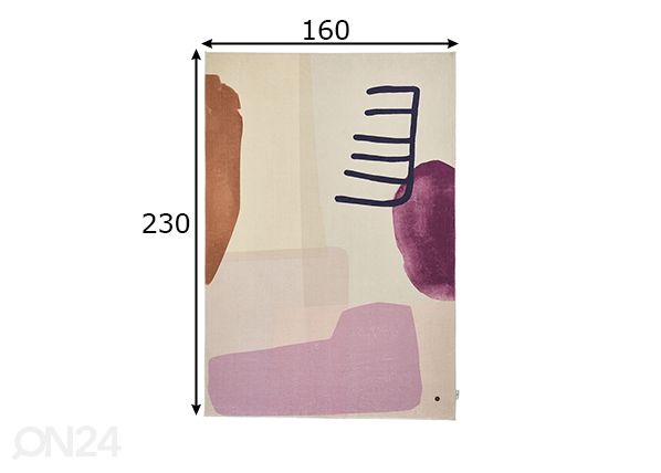 Ковер Tom Tailor Shapes, 160x230 см фиолетовый/ мульти размеры