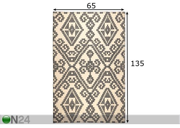 Ковер Vintage Large Pattern 65x135 cм размеры