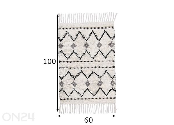 Коврик в ванную комнату Ethno Bath Zigzag 60x100 см размеры