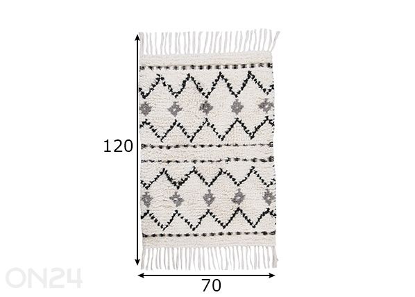 Коврик в ванную комнату Ethno Bath Zigzag 70x120 см размеры