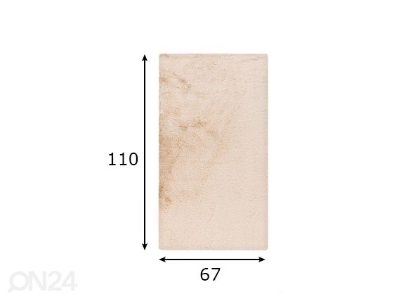Коврик для ванной комнаты Heaven Beige 67x110 см размеры