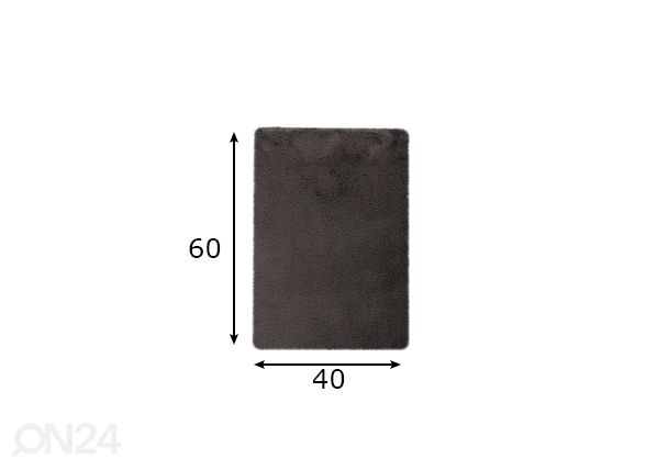 Коврик для ванной комнаты Heaven Grey 40x60 см размеры