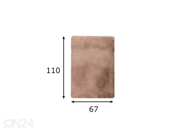 Коврик для ванной комнаты Heaven Taupe 67x110 см размеры