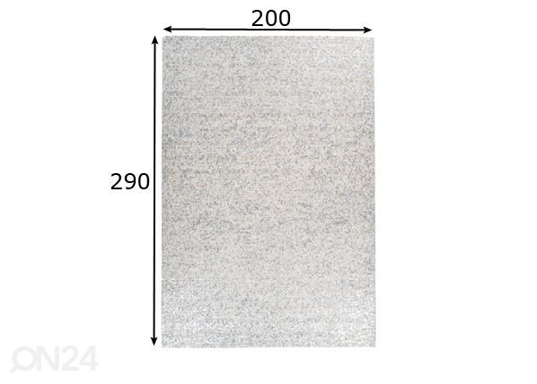 Ковeр из натуральной кожи 200x290 cm размеры