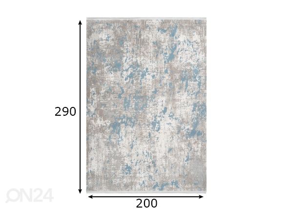 Ковeр Pierre Cardin Opera Silver Blue 200x290 см размеры
