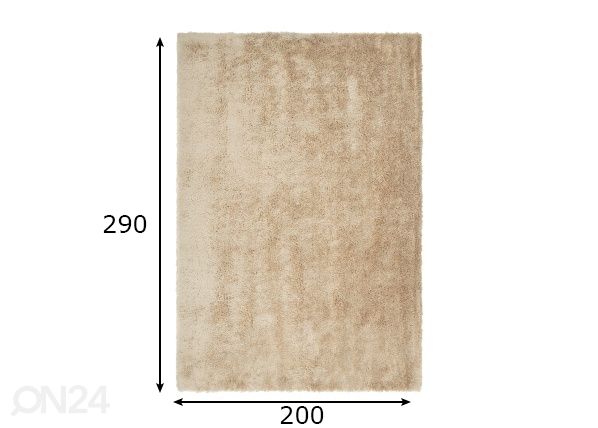 Ковeр Velvet Ivory 200x290 см размеры