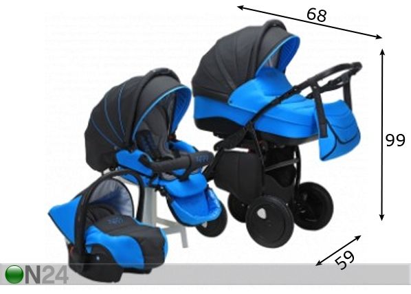 Кожаная универсальная коляска Tutis Zippy Silver Plus размеры