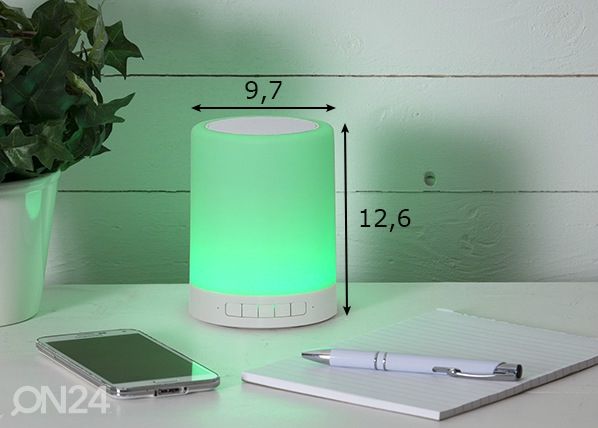 Колонка + LED лампа с сенсорным экраном размеры