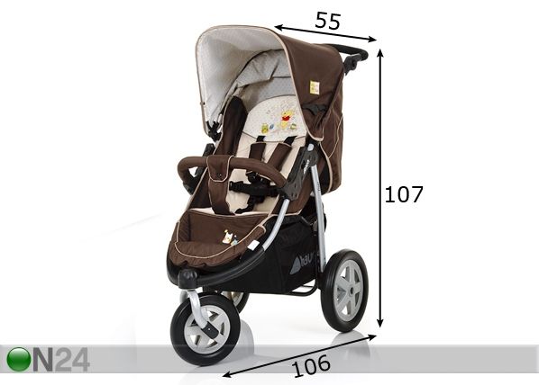 Коляска Viper Trio-Set Pooh Doodle Brown размеры