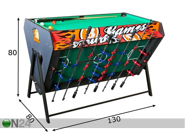 Комбинированная игра Бильярд, футбол и хоккей размеры