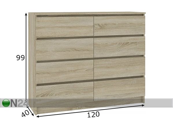 Комод 120 cm размеры