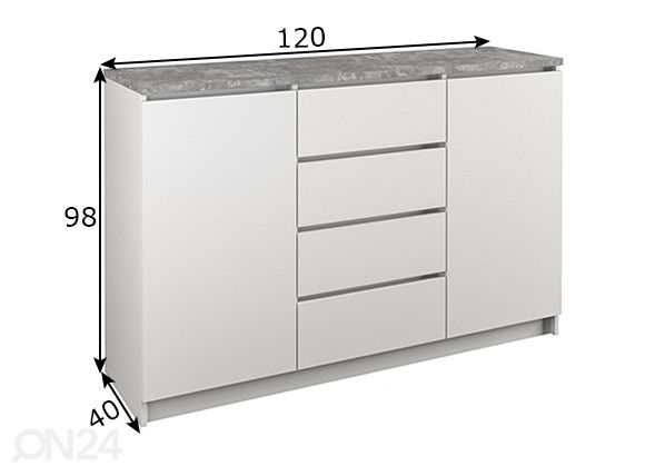 Комод 120 cm размеры