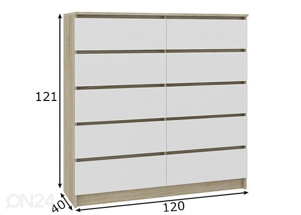 Комод 120 cm размеры