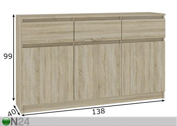 Комод 138 cm размеры
