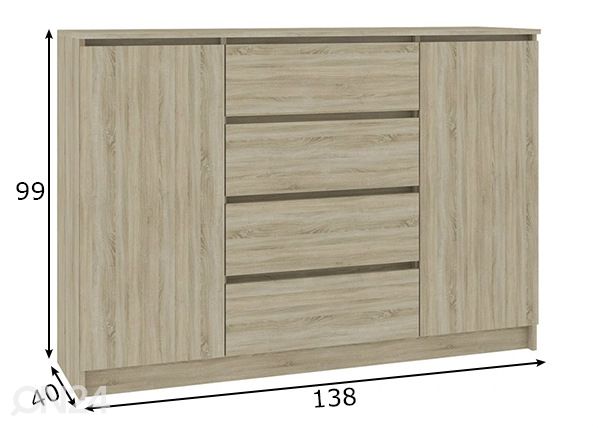 Комод 138 cm размеры