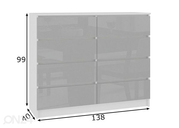 Комод 138 cm размеры