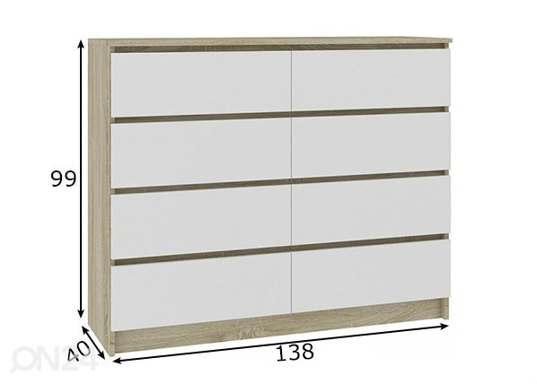 Комод 138 cm размеры