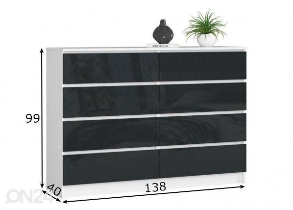 Комод 138 cm размеры