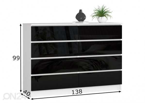 Комод 138 cm размеры