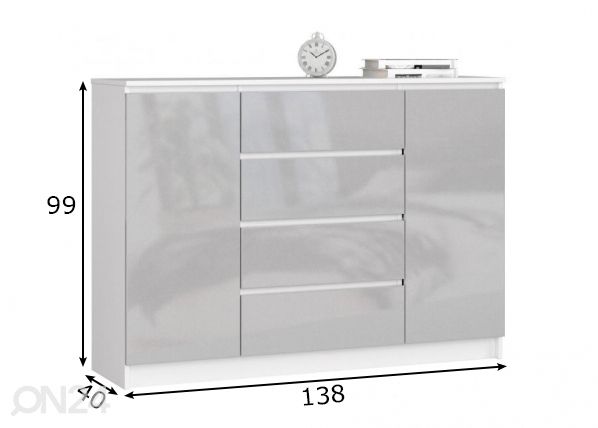 Комод 138 cm размеры