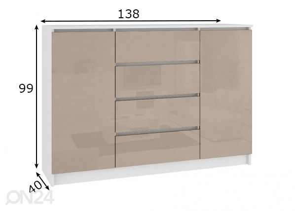 Комод 138 cm размеры