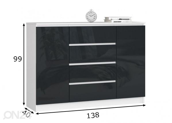 Комод 138 cm размеры