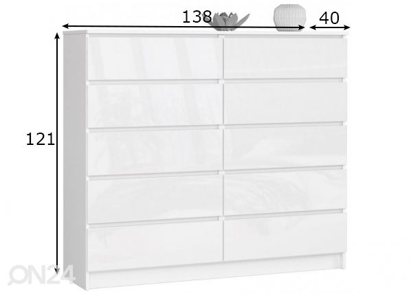 Комод 138 cm размеры
