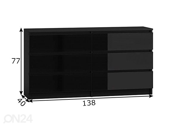 Комод 138 cm размеры