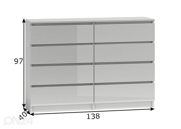 Комод 138 cm размеры