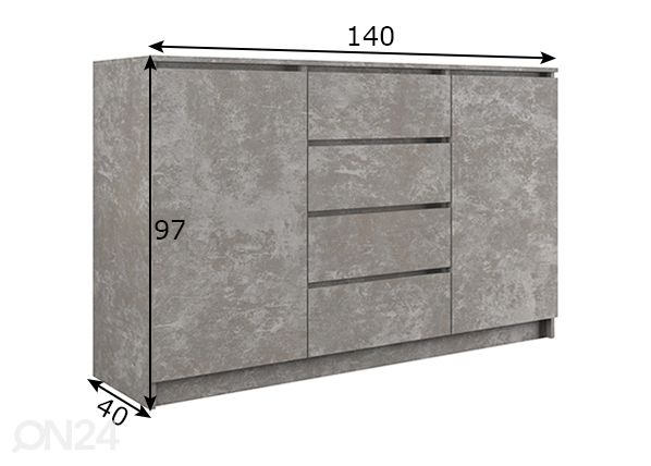Комод 140 cm размеры