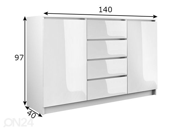 Комод 140 cm размеры