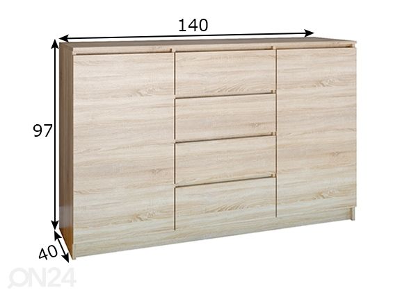 Комод 140 cm размеры