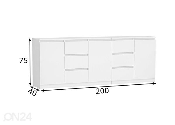 Комод 200 cm размеры