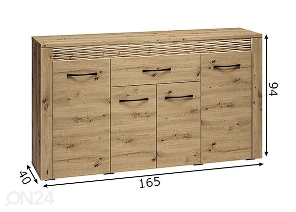 Комод Artis 165 см размеры
