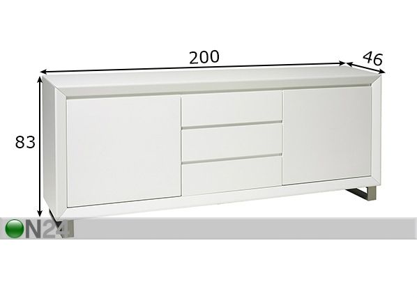Комод Base 200 cm размеры
